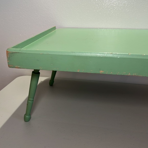 VTG 1940’s TV BED BREAKFAST TRAY 20”x 15”x 8.5” Folding Wood~The Golden Rule~USA - Picture 13 of 15